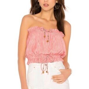 Free People Stripped Strapless Top